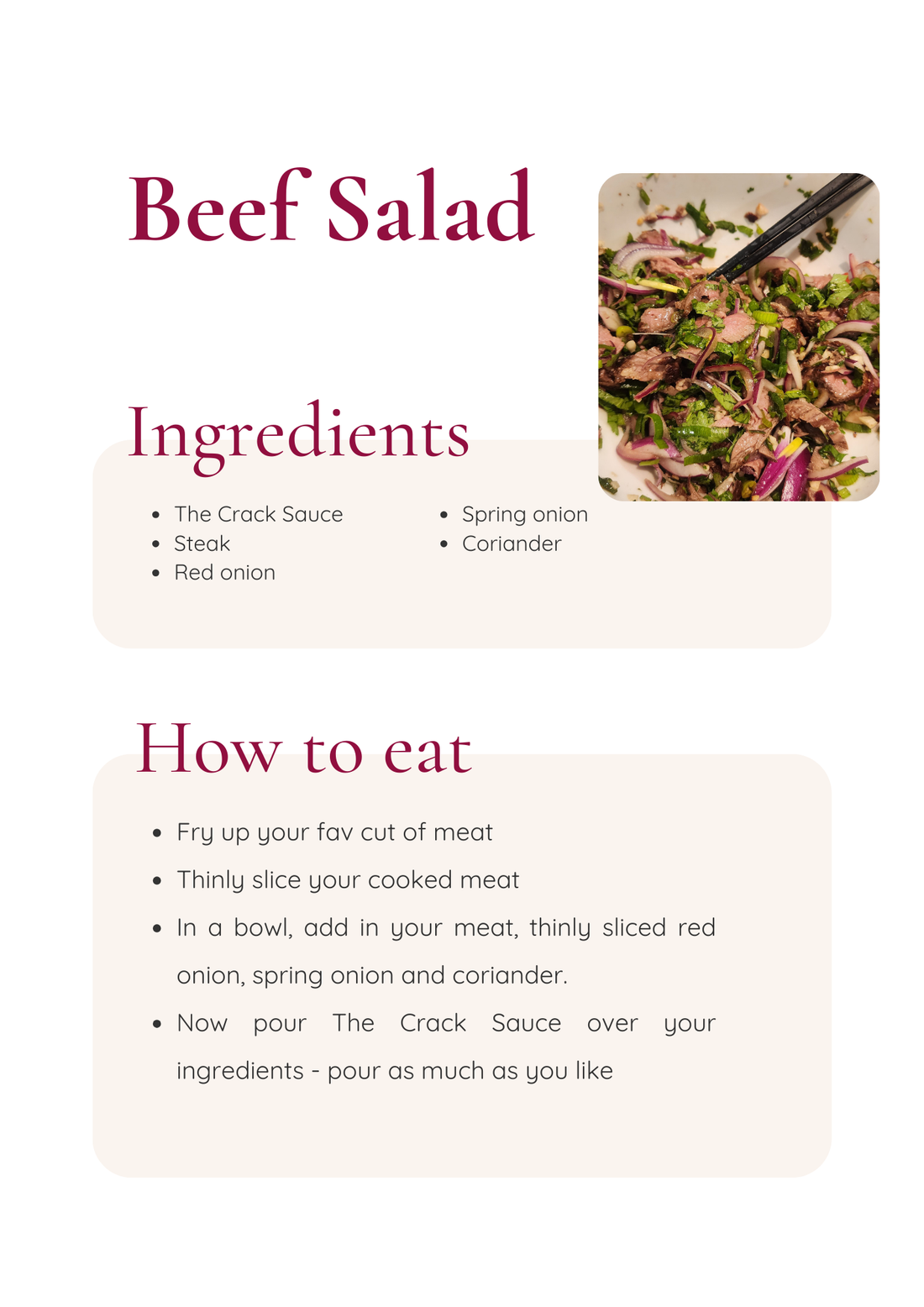 Beef Salad